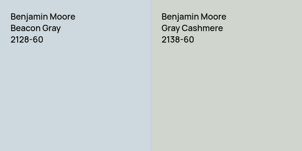 Benjamin Moore Beacon Gray vs. Benjamin Moore Gray Cashmere