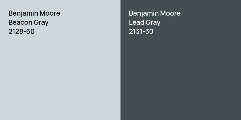 Benjamin Moore Beacon Gray vs. Benjamin Moore Lead Gray