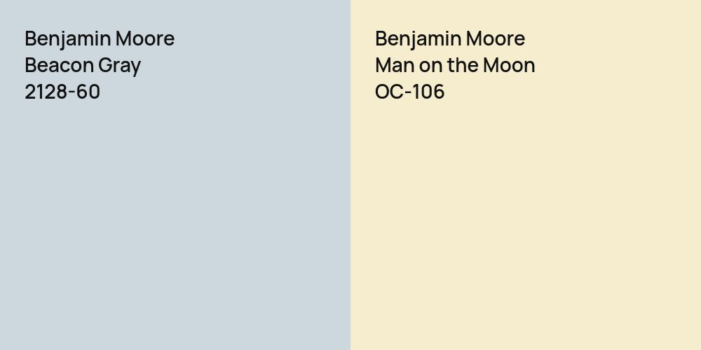 Benjamin Moore Beacon Gray vs. Benjamin Moore Man on the Moon