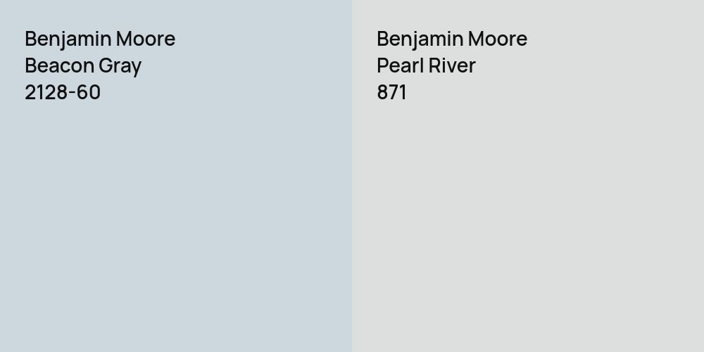 Benjamin Moore Beacon Gray vs. Benjamin Moore Pearl River