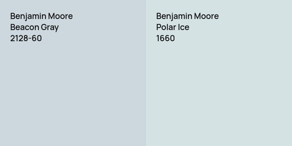 Benjamin Moore Beacon Gray vs. Benjamin Moore Polar Ice