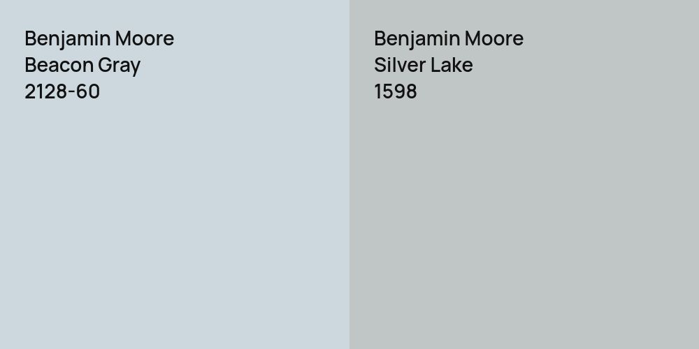 Benjamin Moore Beacon Gray vs. Benjamin Moore Silver Lake