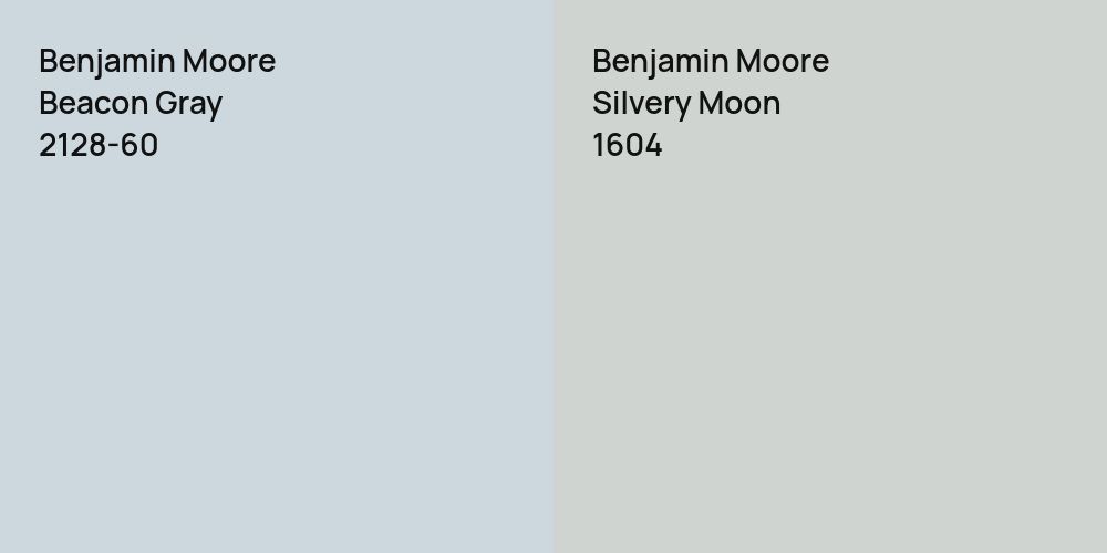 Benjamin Moore Beacon Gray vs. Benjamin Moore Silvery Moon