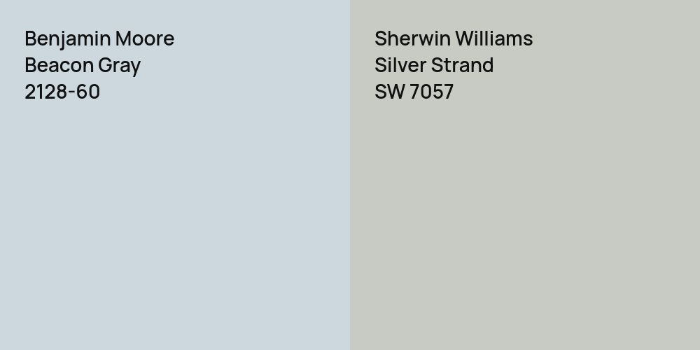 Benjamin Moore Beacon Gray vs. Sherwin Williams Silver Strand