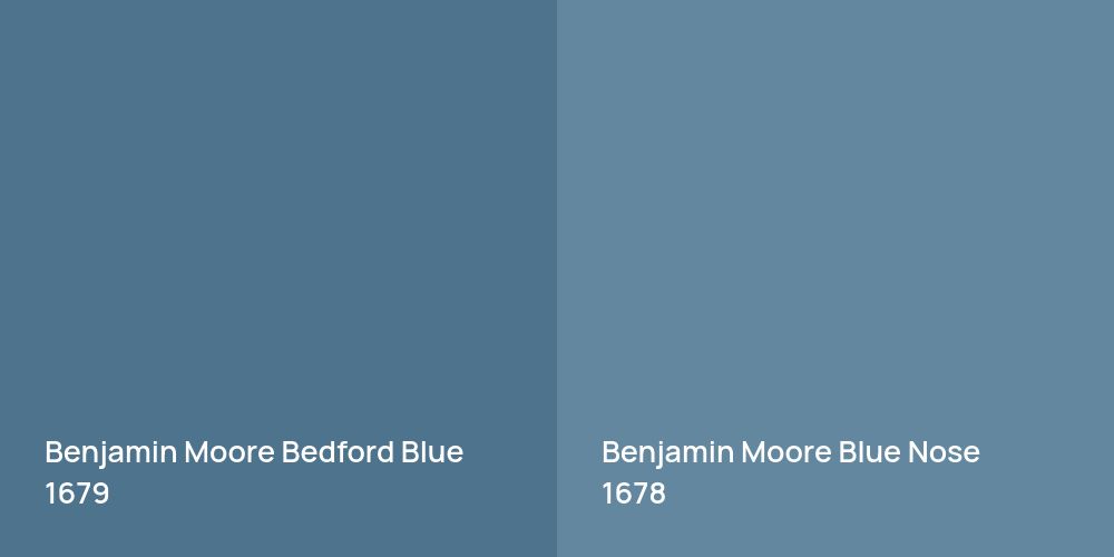 Benjamin Moore Bedford Blue vs. Benjamin Moore Blue Nose