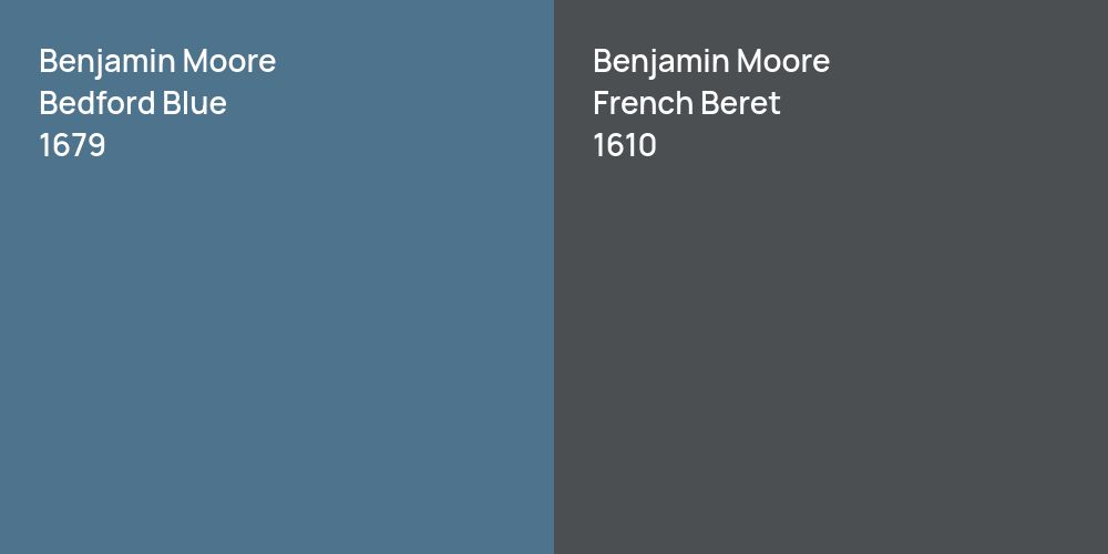 Benjamin Moore Bedford Blue vs. Benjamin Moore French Beret