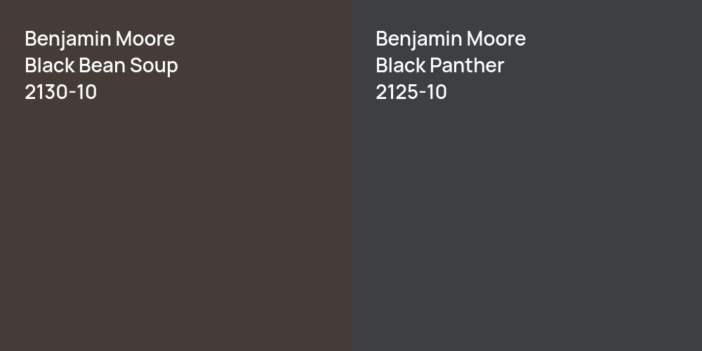 Benjamin Moore Black Bean Soup vs. Benjamin Moore Black Panther