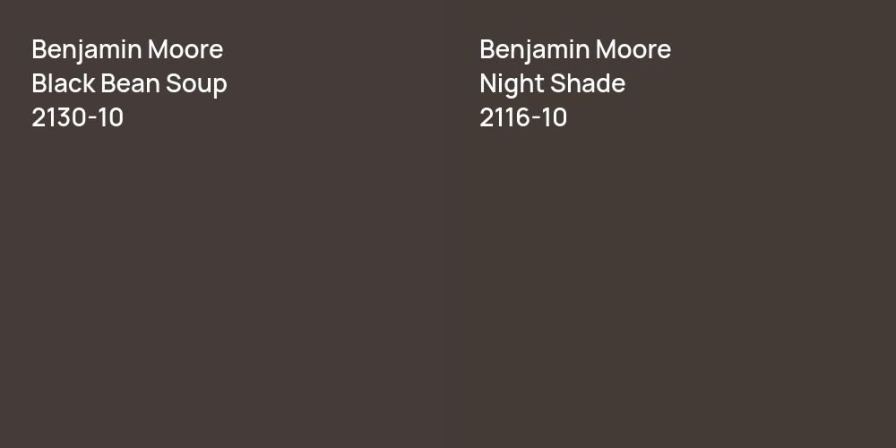 Benjamin Moore Black Bean Soup vs. Benjamin Moore Night Shade