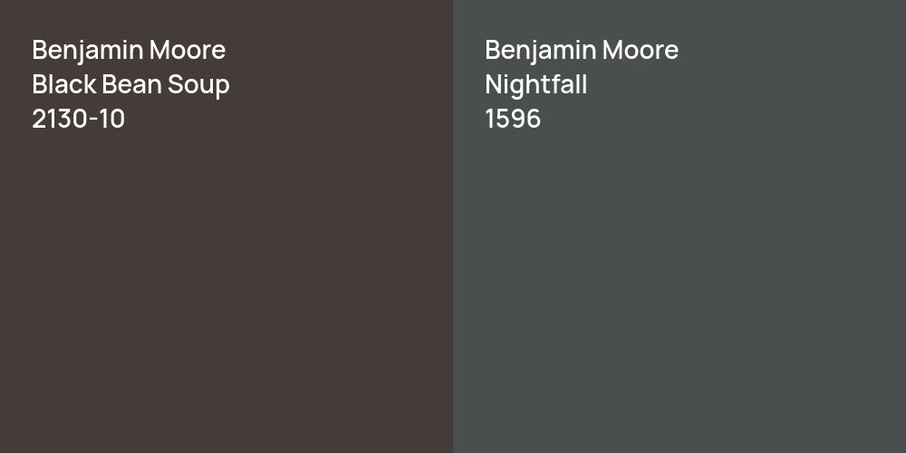 Benjamin Moore Black Bean Soup vs. Benjamin Moore Nightfall