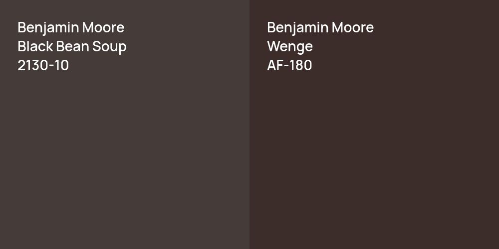 Benjamin Moore Black Bean Soup vs. Benjamin Moore Wenge