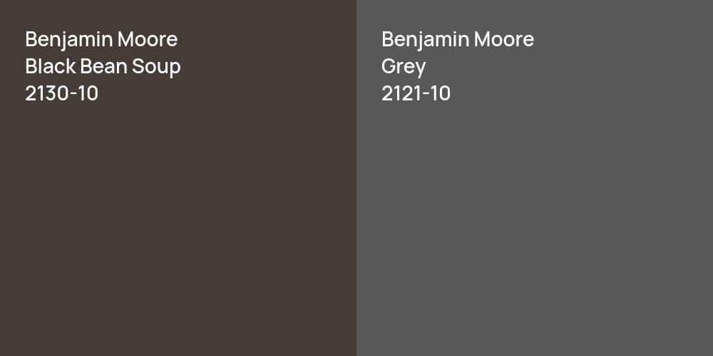 Benjamin Moore Black Bean Soup vs. Benjamin Moore Grey