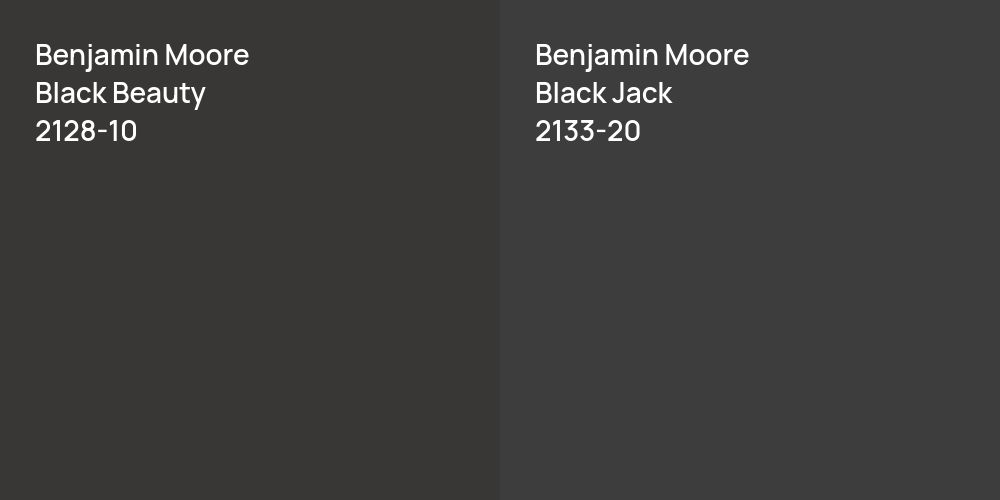 Benjamin Moore Black Beauty vs. Benjamin Moore Black Jack