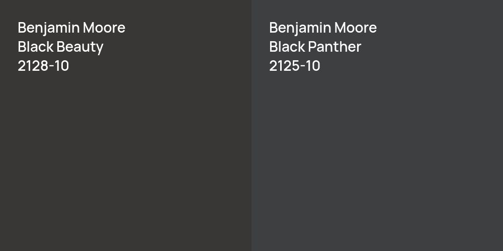 Benjamin Moore Black Beauty vs. Benjamin Moore Black Panther