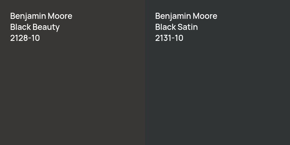 Benjamin Moore Black Beauty vs. Benjamin Moore Black Satin