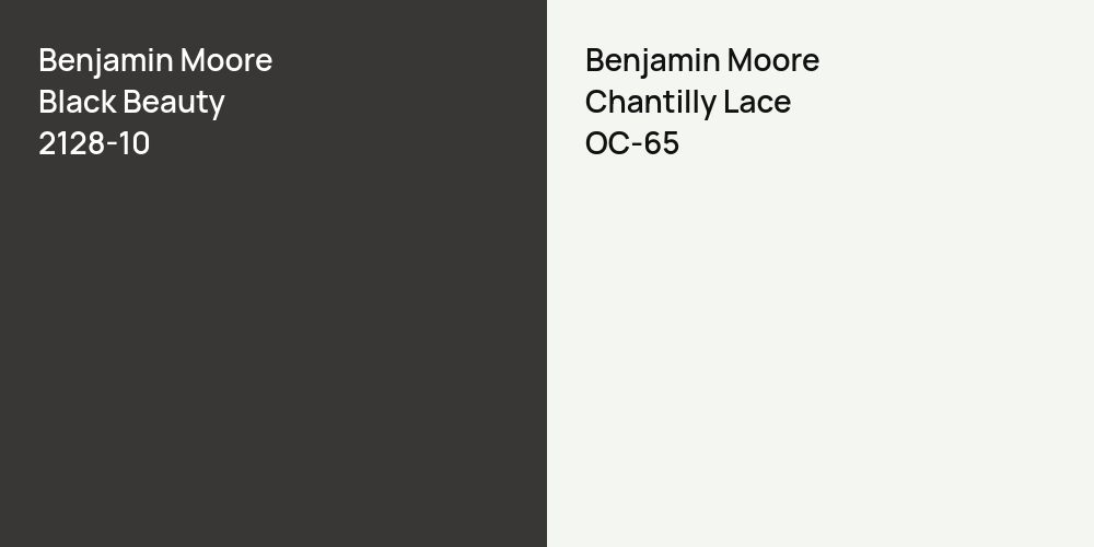 Benjamin Moore Black Beauty vs. Benjamin Moore Chantilly Lace