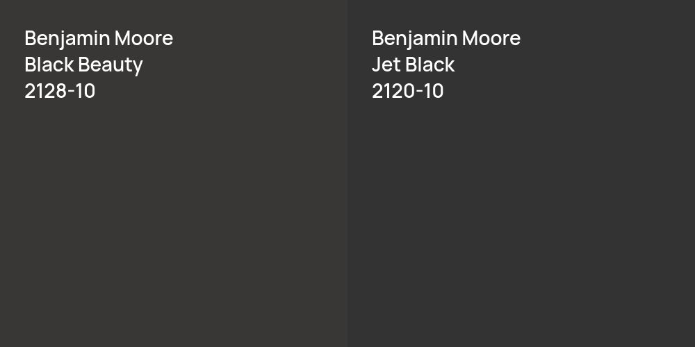 Benjamin Moore Black Beauty vs. Benjamin Moore Jet Black