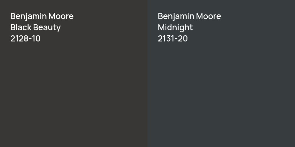 Benjamin Moore Black Beauty vs. Benjamin Moore Midnight