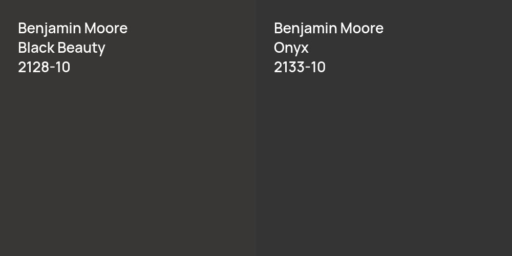 Benjamin Moore Black Beauty vs. Benjamin Moore Onyx