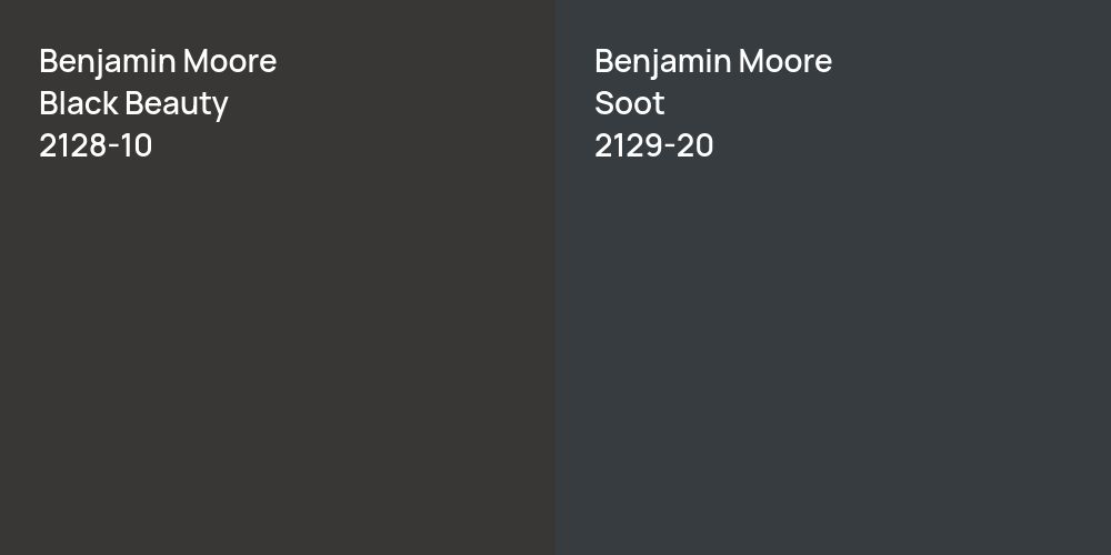 Benjamin Moore Black Beauty vs. Benjamin Moore Soot