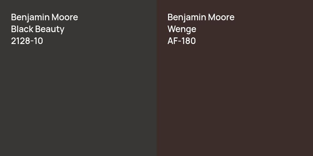 Benjamin Moore Black Beauty vs. Benjamin Moore Wenge