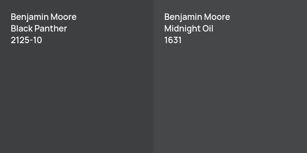 Benjamin Moore Black Panther vs. Benjamin Moore Midnight Oil