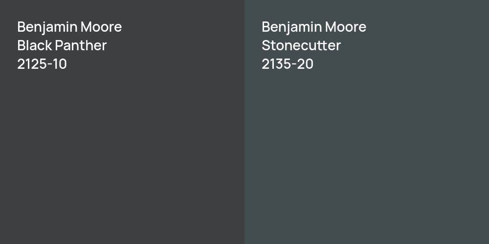 Benjamin Moore Black Panther vs. Benjamin Moore Stonecutter