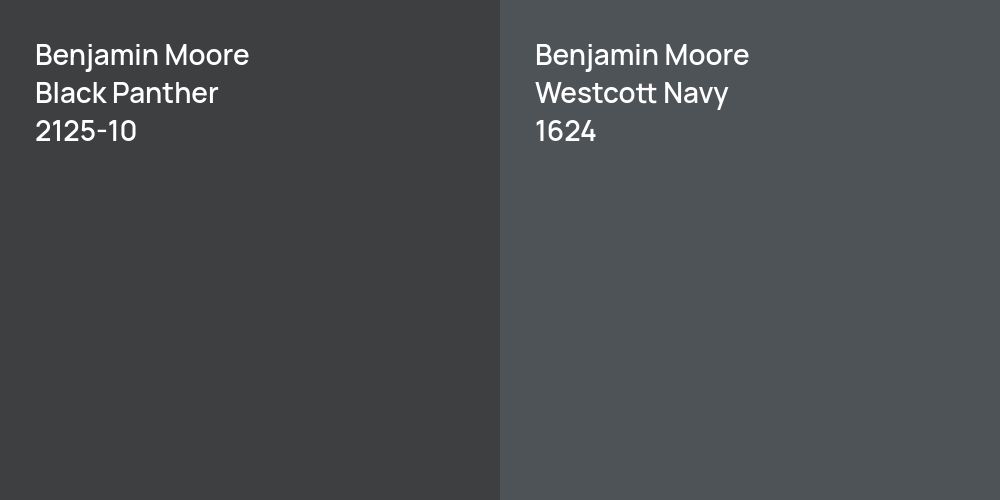 Benjamin Moore Black Panther vs. Benjamin Moore Westcott Navy