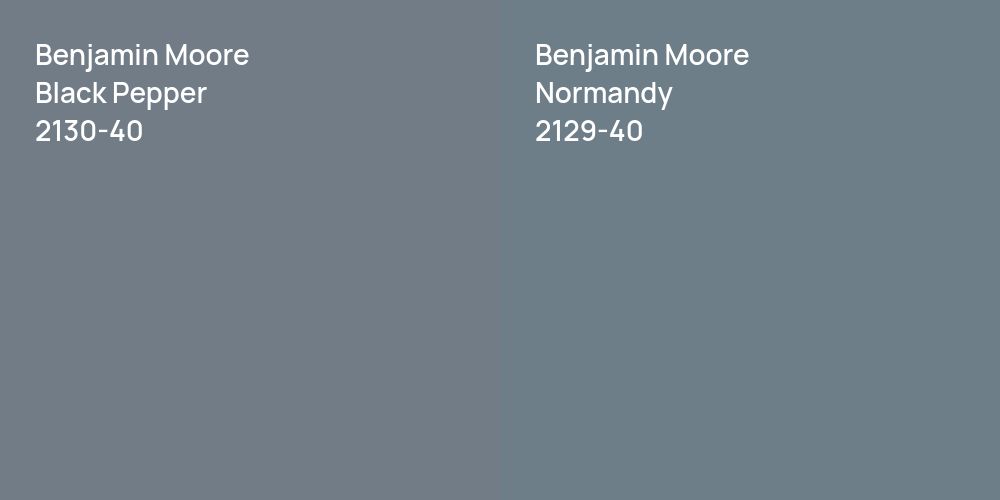 Benjamin Moore Black Pepper vs. Benjamin Moore Normandy