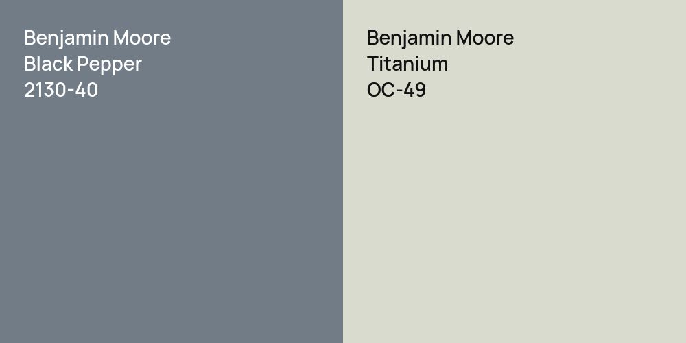 Benjamin Moore Black Pepper vs. Benjamin Moore Titanium