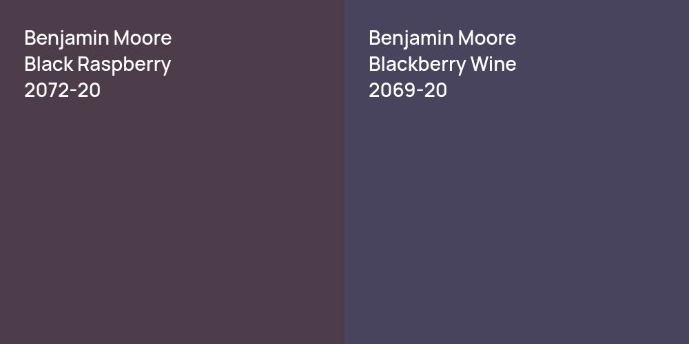 Benjamin Moore Black Raspberry vs. Benjamin Moore Blackberry Wine