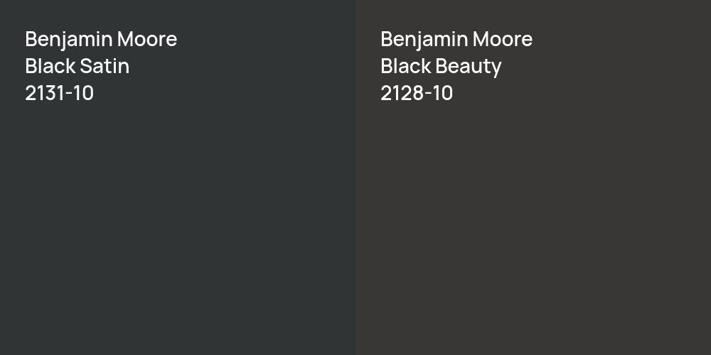 Benjamin Moore Black Satin vs. Benjamin Moore Black Beauty