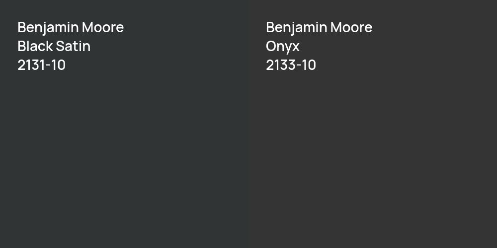 Benjamin Moore Black Satin vs. Benjamin Moore Onyx