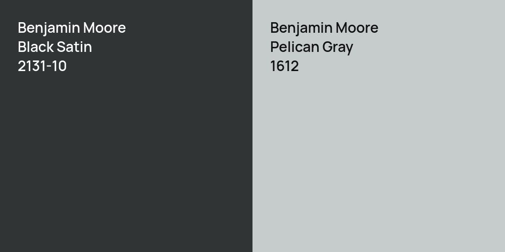 Benjamin Moore Black Satin vs. Benjamin Moore Pelican Gray