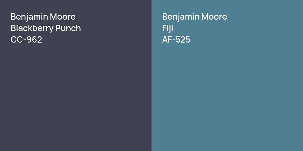 Benjamin Moore Blackberry Punch vs. Benjamin Moore Fiji