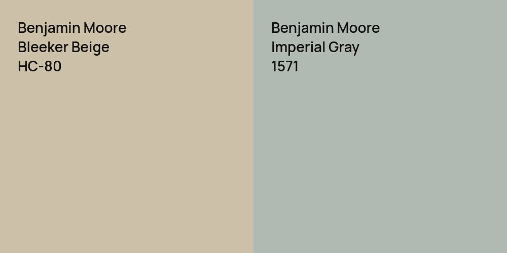 Benjamin Moore Bleeker Beige vs. Benjamin Moore Imperial Gray