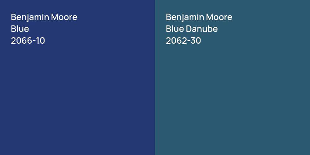 Benjamin Moore Blue vs. Benjamin Moore Blue Danube