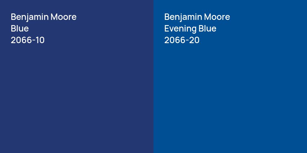 Benjamin Moore Blue vs. Benjamin Moore Evening Blue