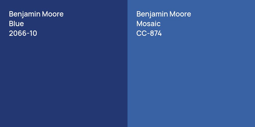 Benjamin Moore Blue vs. Benjamin Moore Mosaic