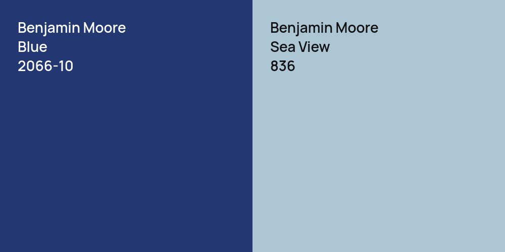 Benjamin Moore Blue vs. Benjamin Moore Sea View