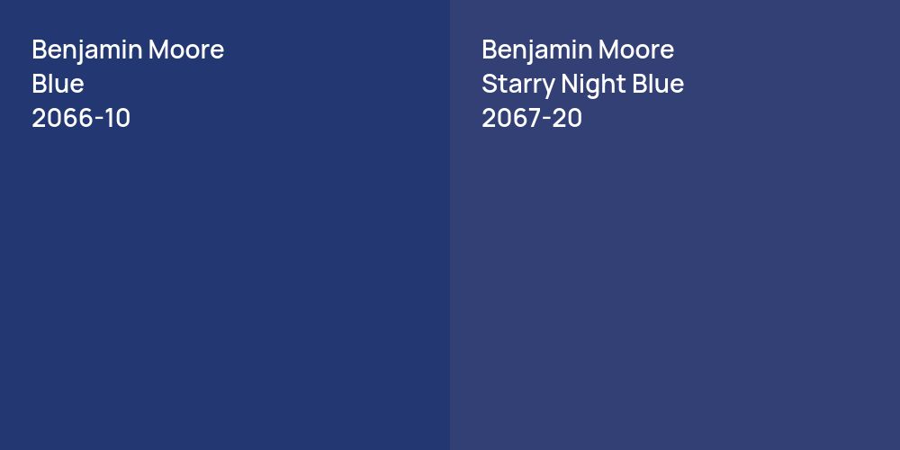 Benjamin Moore Blue vs. Benjamin Moore Starry Night Blue