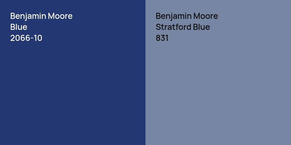 Benjamin Moore Blue vs. Benjamin Moore Stratford Blue