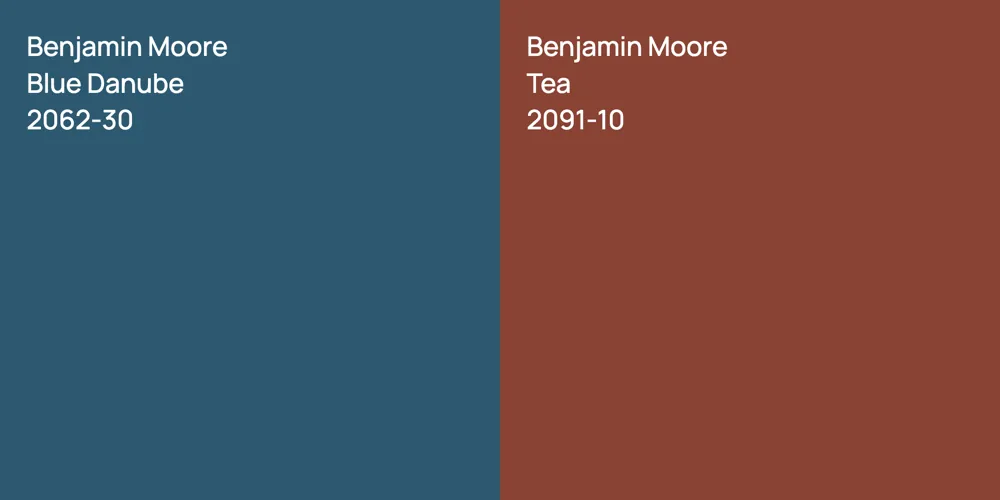 Benjamin Moore Blue Danube vs. Benjamin Moore Tea