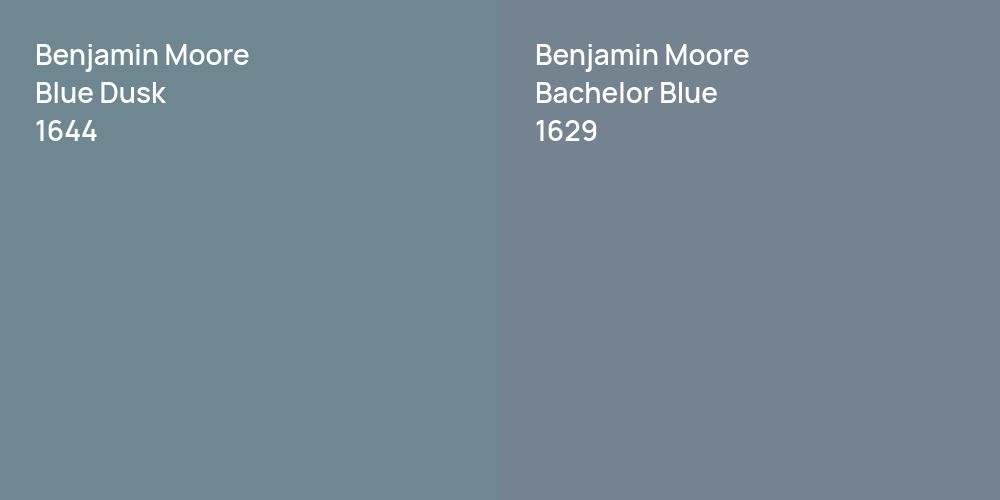 Benjamin Moore Blue Dusk vs. Benjamin Moore Bachelor Blue