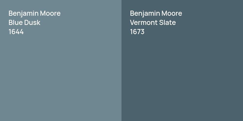 Benjamin Moore Blue Dusk vs. Benjamin Moore Vermont Slate