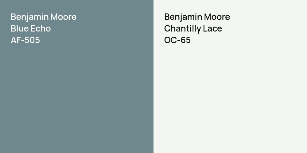 Benjamin Moore Blue Echo vs. Benjamin Moore Chantilly Lace