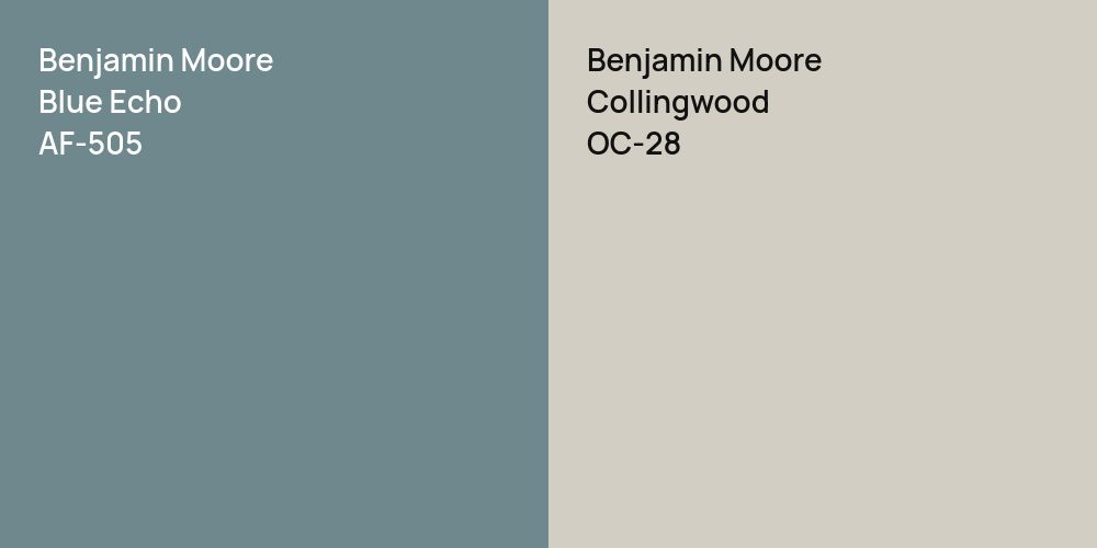 Benjamin Moore Blue Echo vs. Benjamin Moore Collingwood