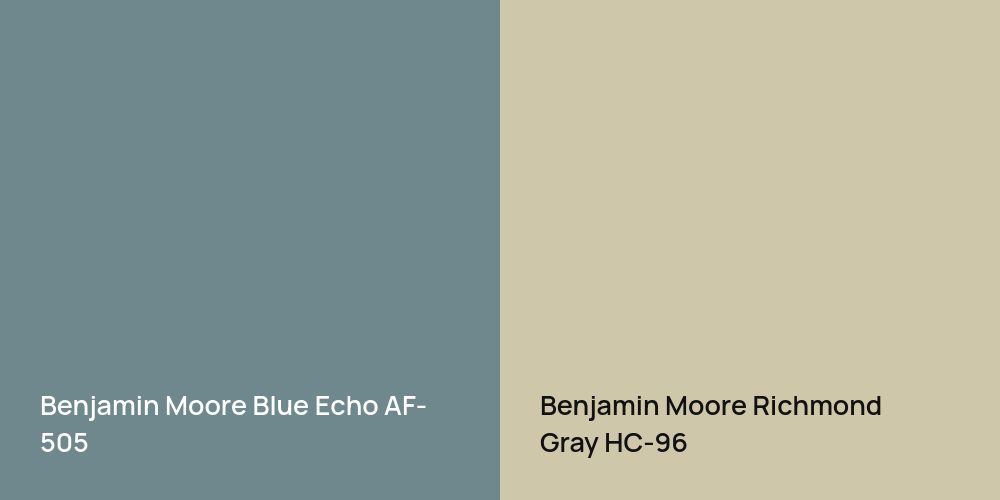 Benjamin Moore Blue Echo vs. Benjamin Moore Richmond Gray