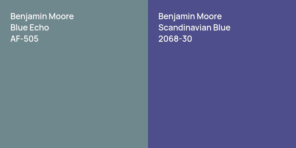 Benjamin Moore Blue Echo vs. Benjamin Moore Scandinavian Blue