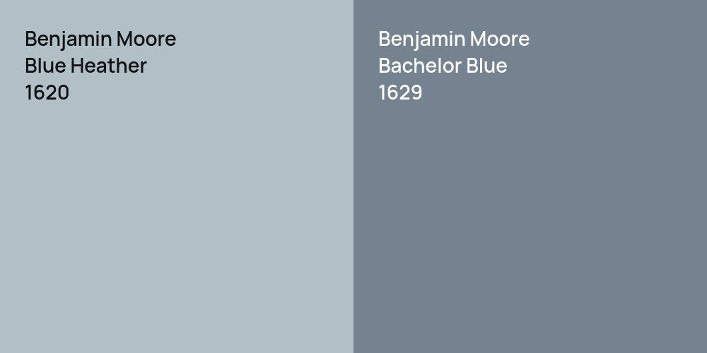 Benjamin Moore Blue Heather vs. Benjamin Moore Bachelor Blue