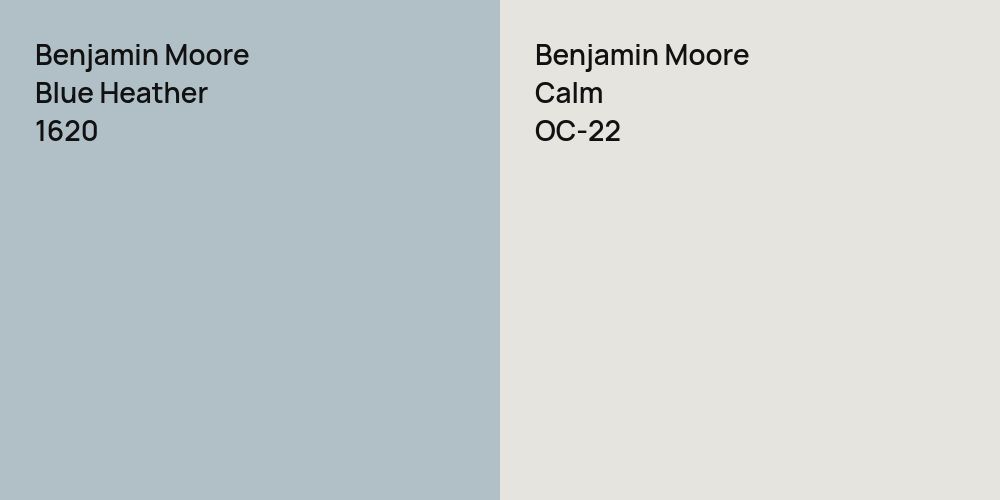 Benjamin Moore Blue Heather vs. Benjamin Moore Calm